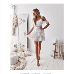 White cocktail dress